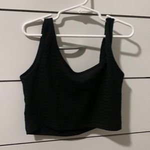 Black cropped top
